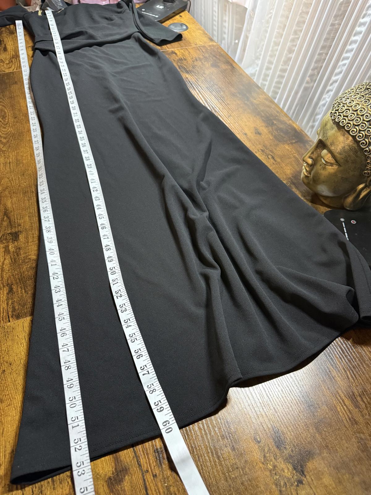 Black Diamanté Neckline Maxi Dress UK 8 BNWT Formal Evening Gown sku425