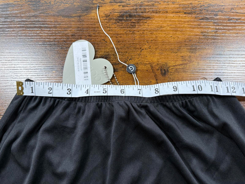 Black Maxi Skirt Elastic Waist Flowing UK 6-8 US 2-4 BNWT     sku427