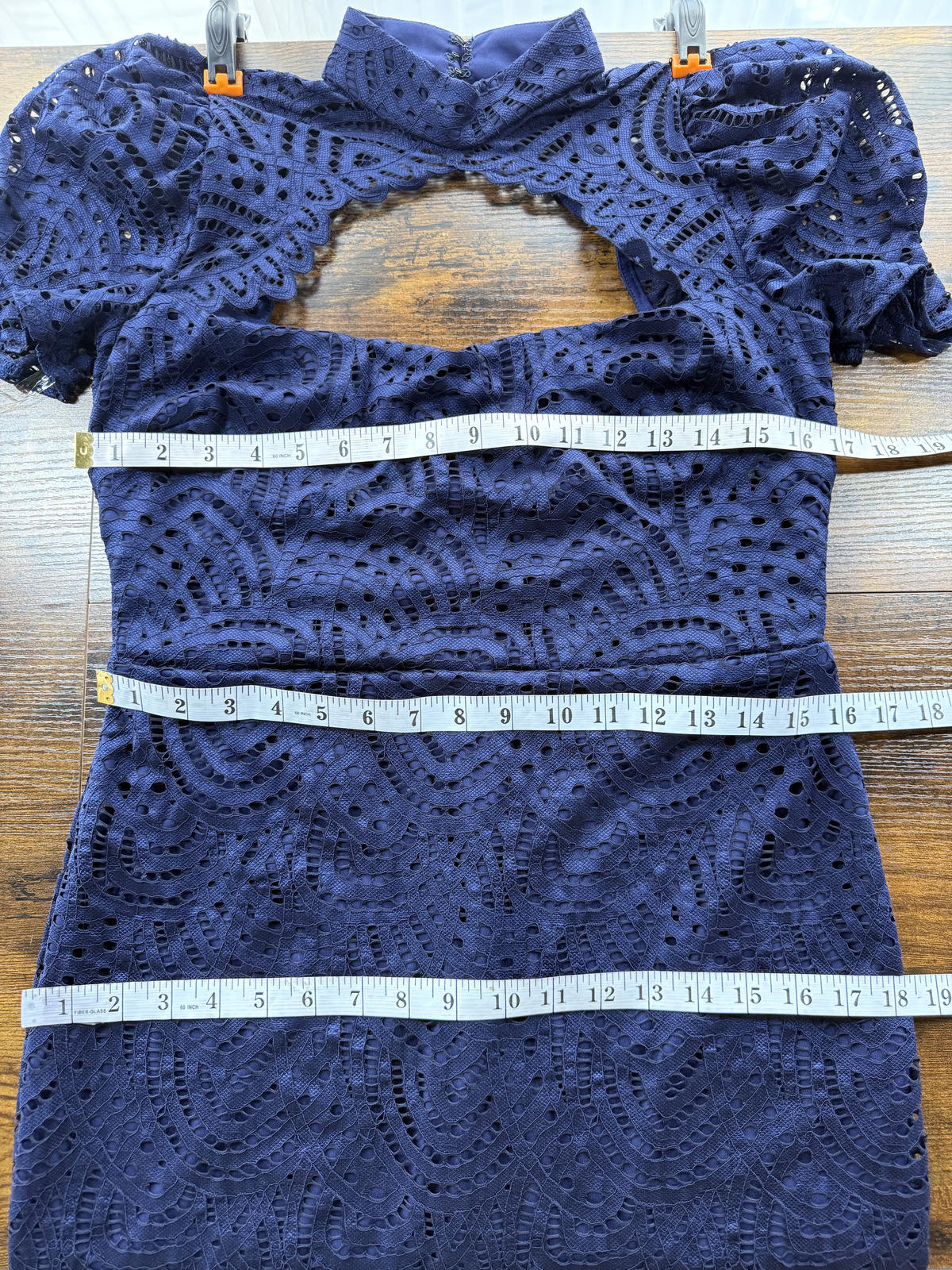 City Goddess Navy Lace High Neck Midi Dress UK 14 Occasion sku435