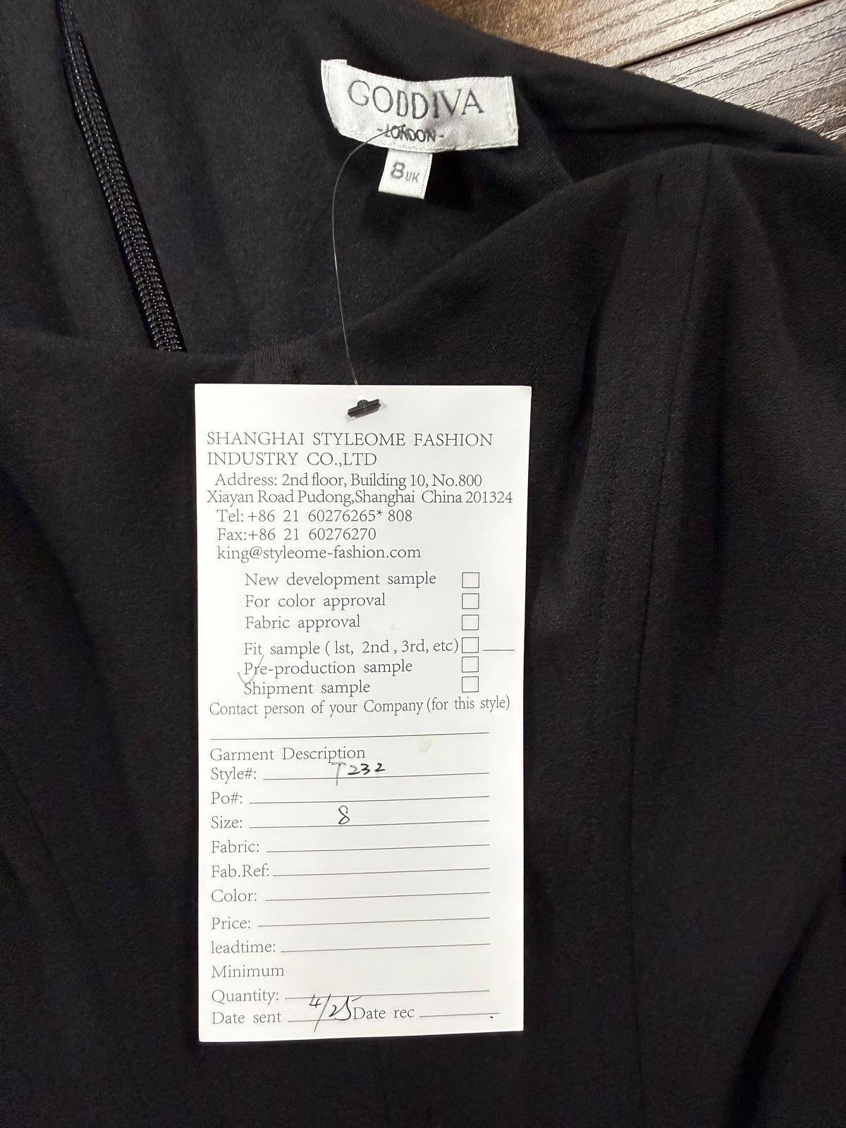 Goddiva London Black One Shoulder Lace Corset Top UK 8–10 Sample sku442