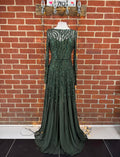 Goddiva Green Sequin Beaded Maxi Dress UK 8 Sample Sold Out Colour sku446