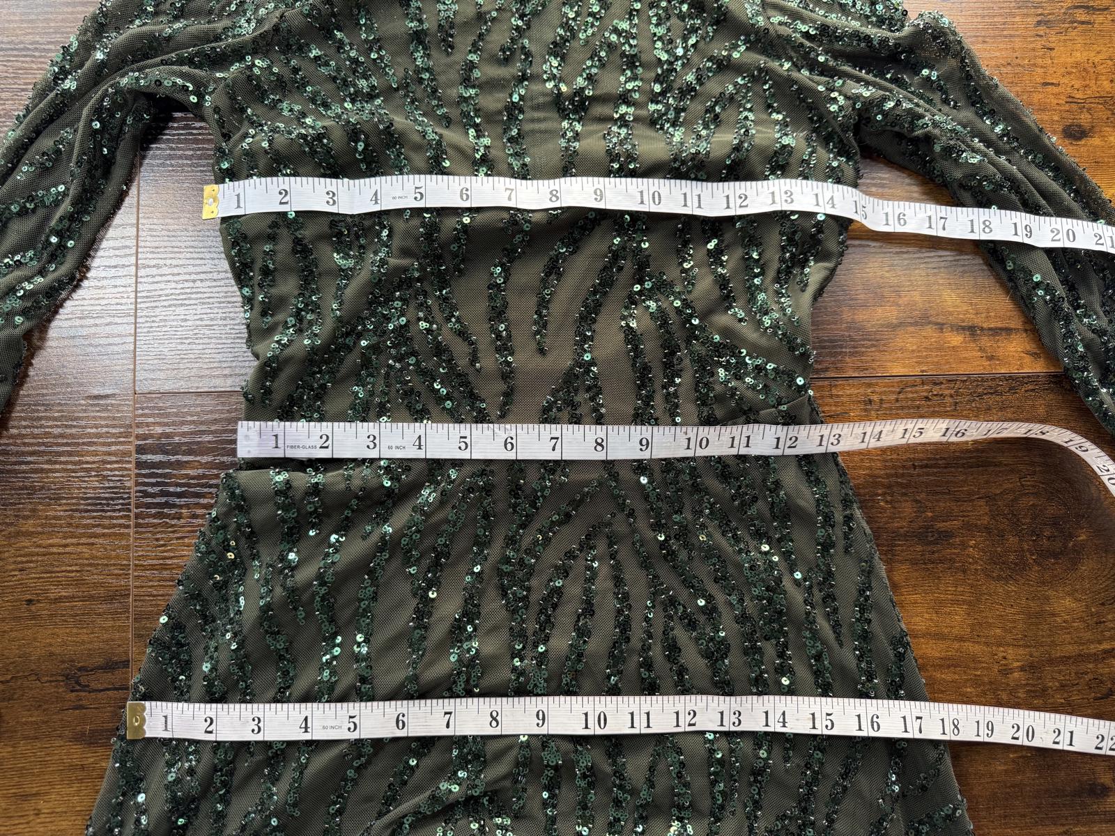 Goddiva Green Sequin Beaded Maxi Dress UK 8 Sample Sold Out Colour sku446