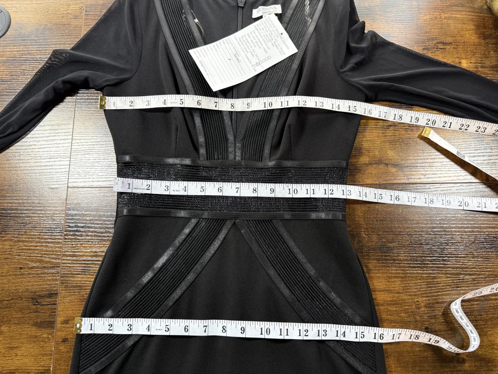 Goddiva London Black Mesh Panel Maxi Dress Original Sample  sku448