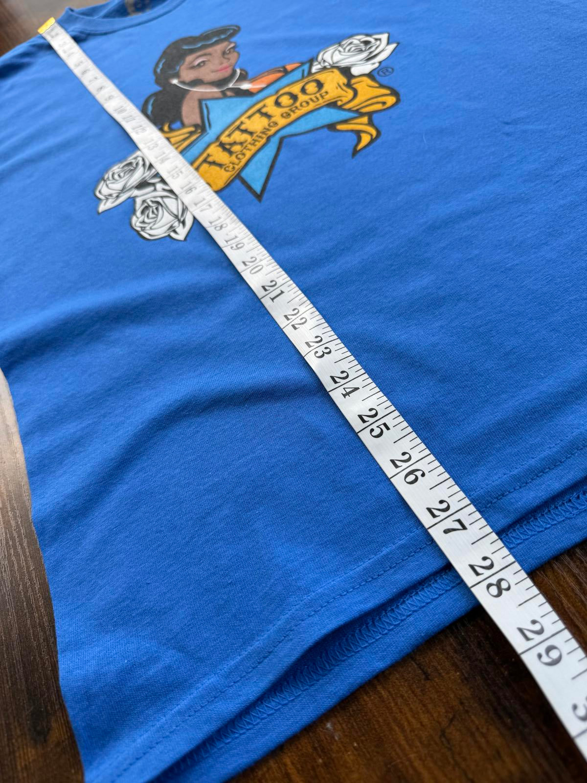 Vintage Style Tattoo Clothing Blue T-Shirt - Size 10