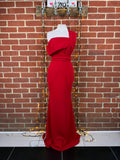 Goddiva London Red One Shoulder Maxi Dress UK 8 BNWT RRP £140 sku452