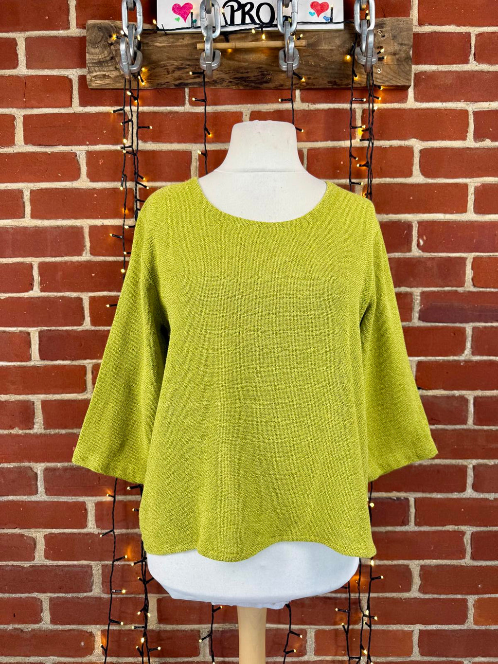 MASAI Lime Textured Oversized Cotton Blend Top UK 14–18 Relaxed Fit  sku461
