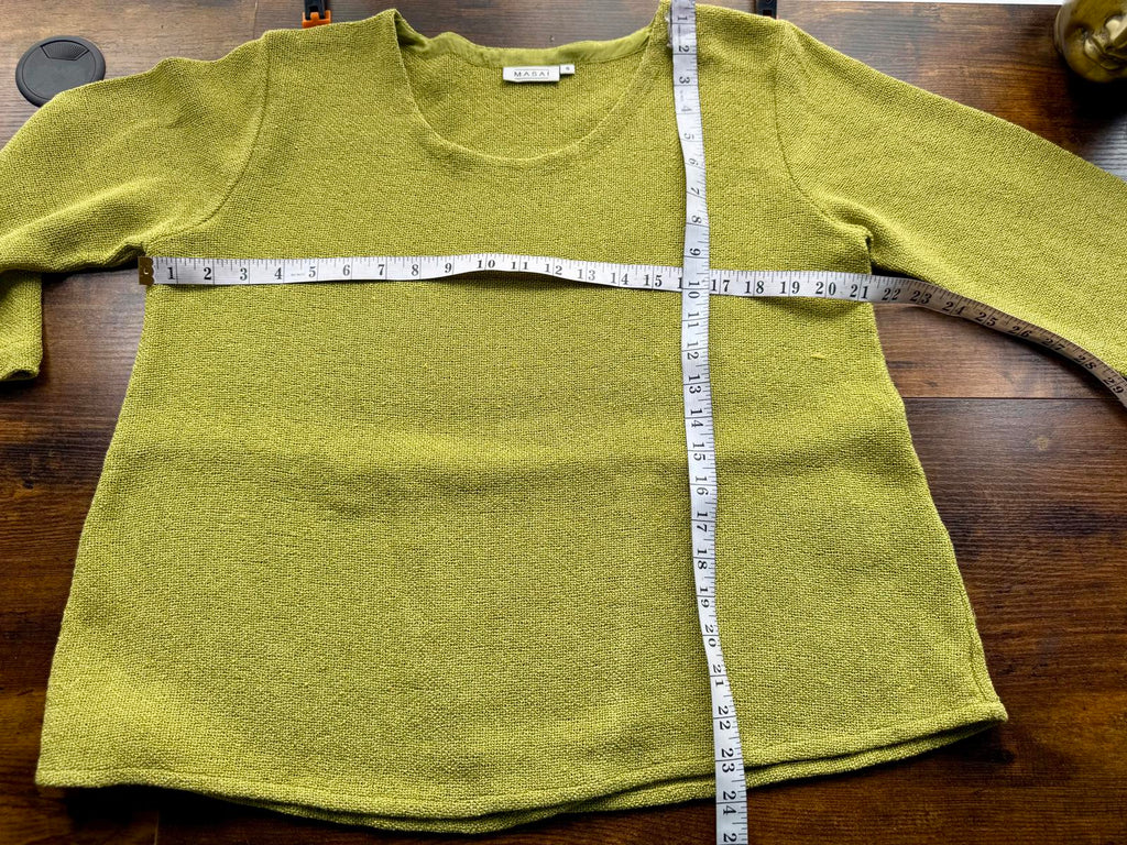 MASAI Lime Textured Oversized Cotton Blend Top UK 14–18 Relaxed Fit  sku461