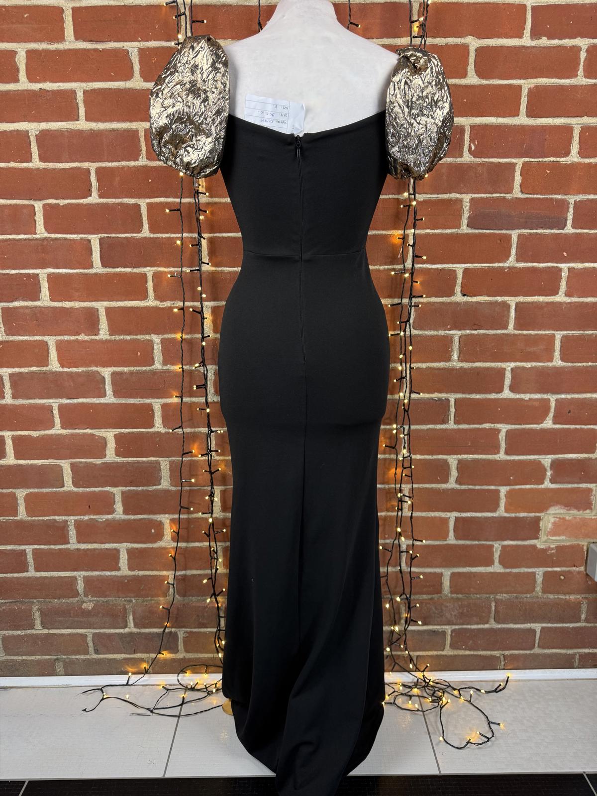 Goddiva Sample Puff Sleeve Sweetheart Maxi Dress UK 8 DR4819 BNWT sku470