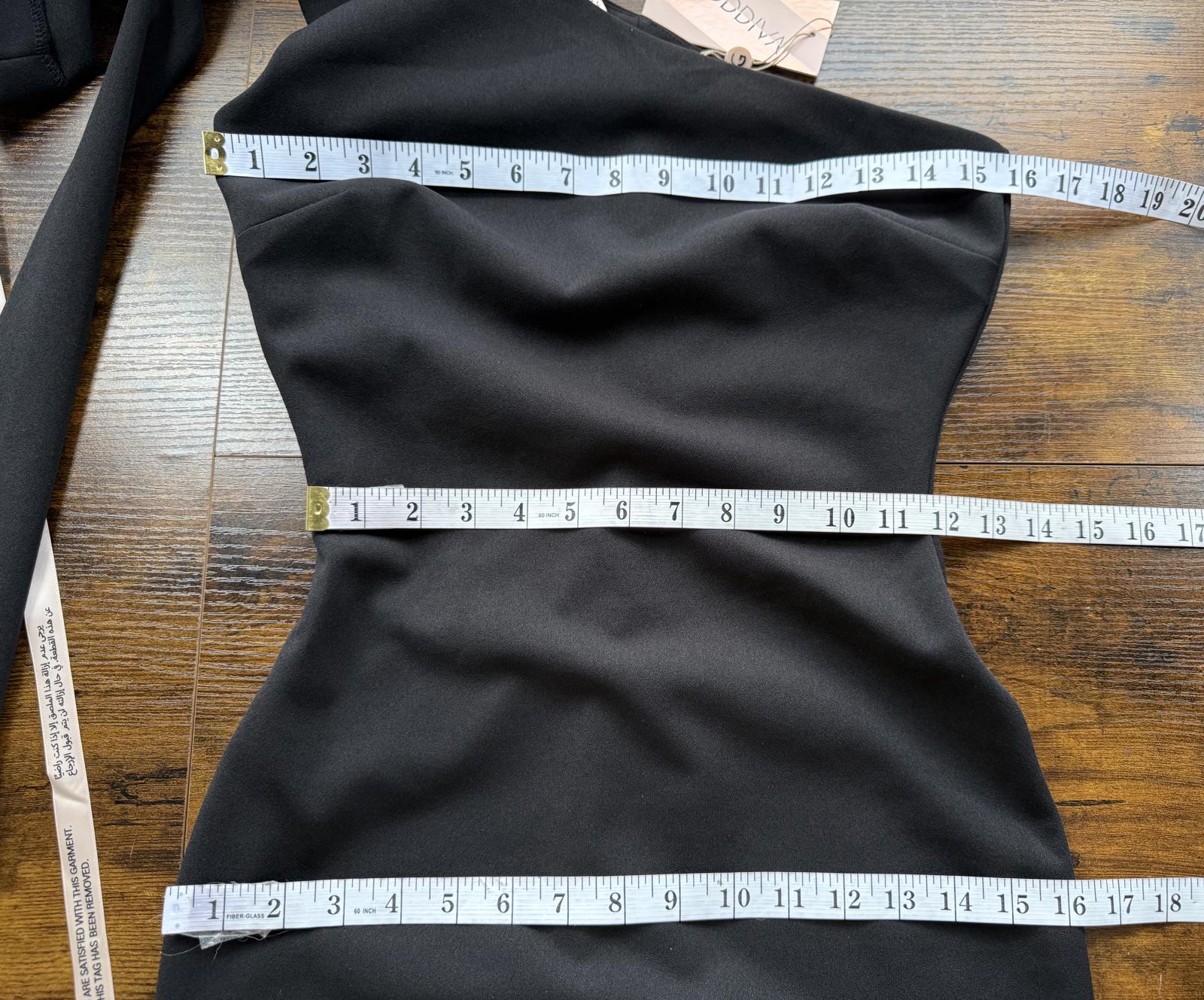 Goddiva One Shoulder Bardot Maxi Dress Black UK 8 US 4 DR4830 BNWT        sku471