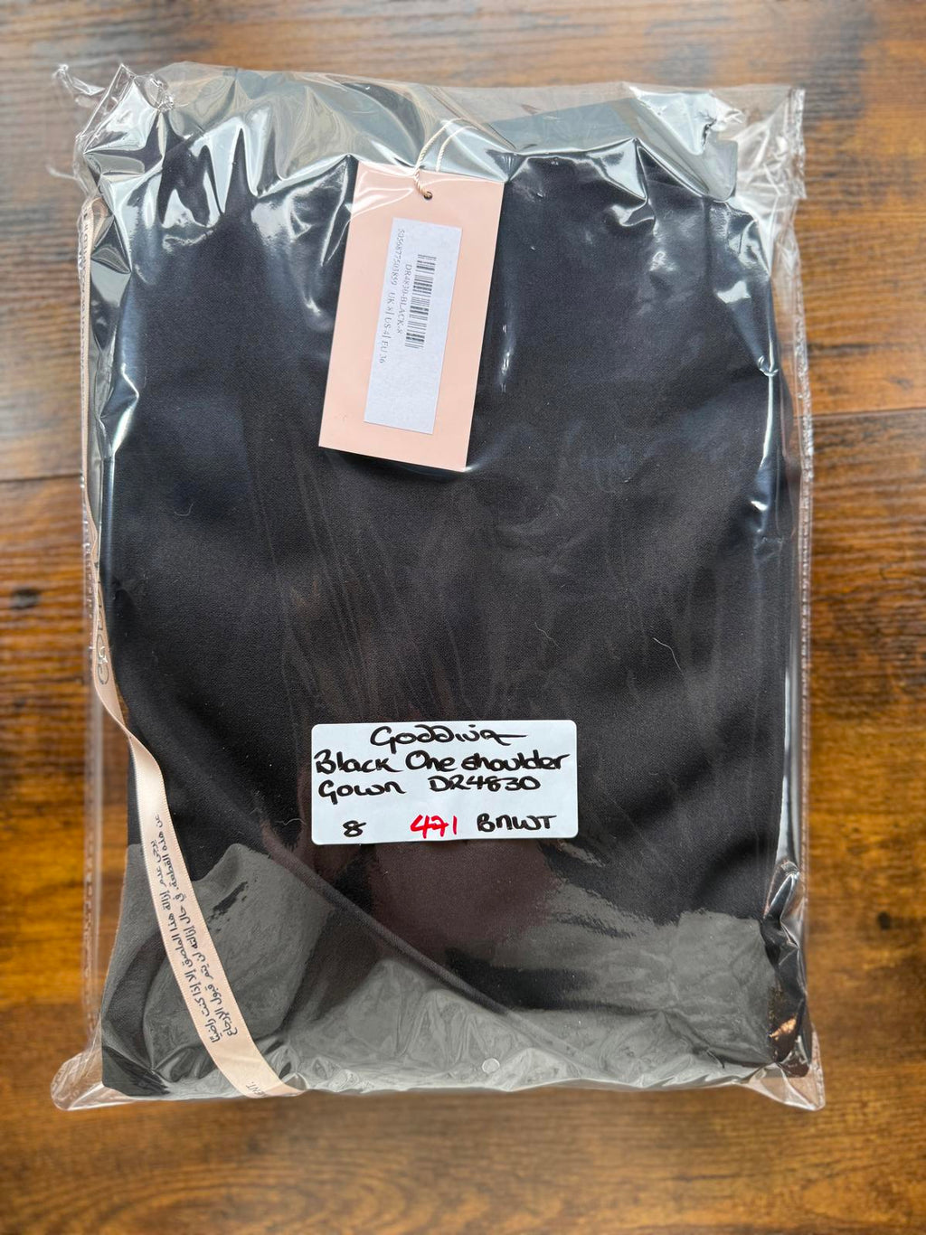 Goddiva One Shoulder Bardot Maxi Dress Black UK 8 US 4 DR4830 BNWT        sku471