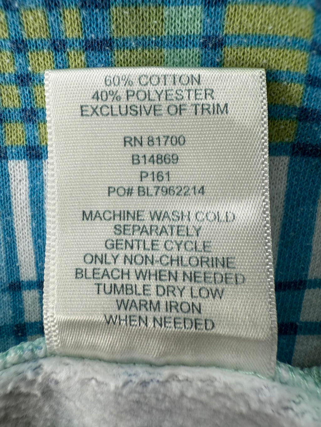 Blair Pastel Check Sweater UK 12–14 Soft Cotton Blend Jumper sku45