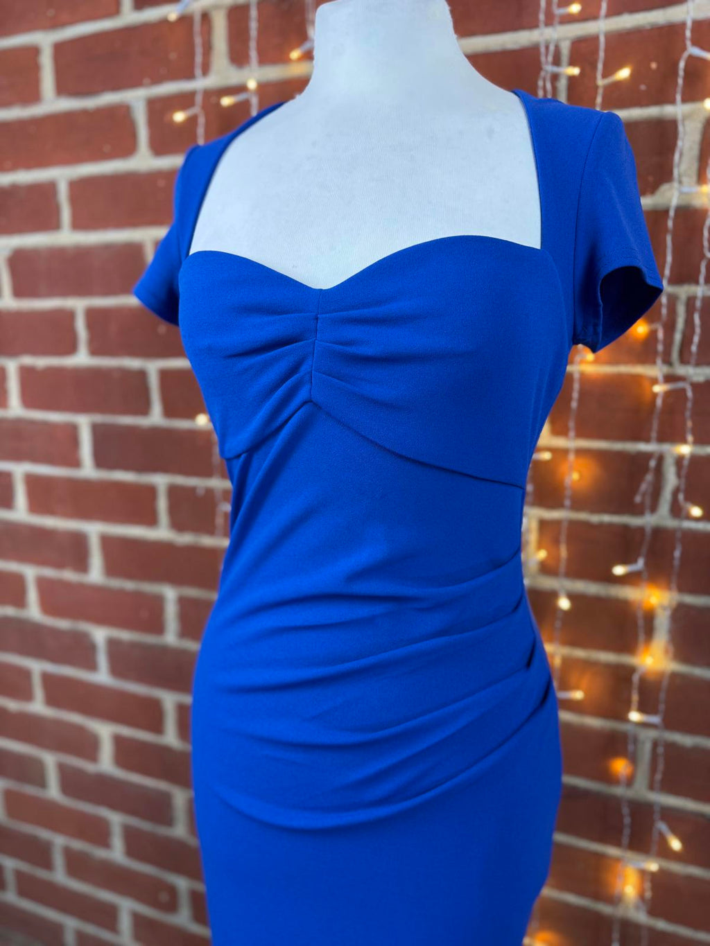 Goddiva Cobalt Blue Maxi Dress BNWT Fitted Mermaid UK 8-10 Approx US 4-6 sku372