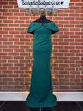 Goddiva Emerald Off Shoulder Maxi Gown BNWT Elegant Fitted UK Approx 8 US 4 sk92