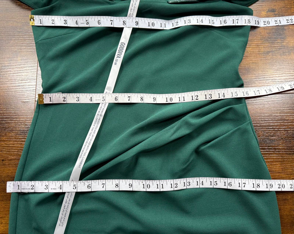 Goddiva Emerald Off Shoulder Maxi Gown BNWT Elegant Fitted UK Approx 8 US 4 sk92