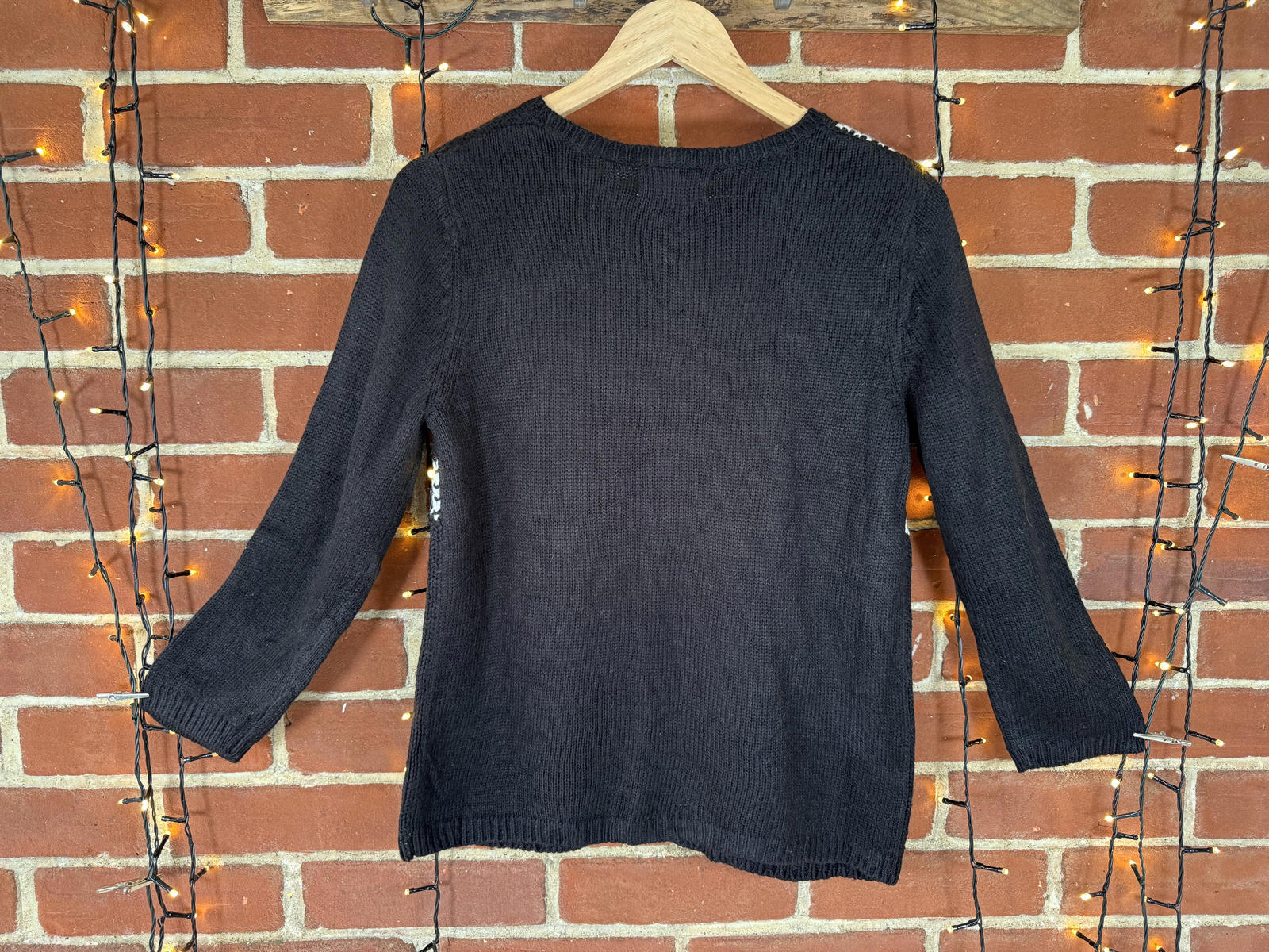 Alfred Dunner Black & White Check Knit Jumper UK 12-14 Petite         NUM55