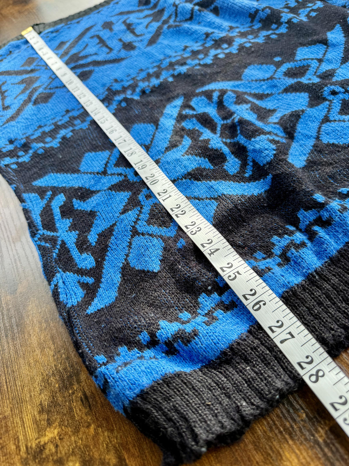 Vintage 80s\90s McGregor Nordic Knit Jumper Large UK 14-16 Blue Ski Sweater