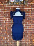 City Goddess Navy Lace Mini Dress UK 14 US 10 BNWT Open Back sku219