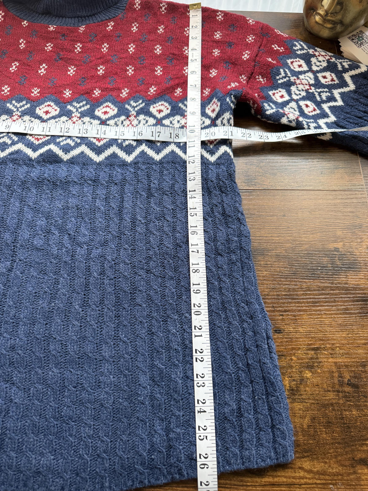 Vintage Fair Isle Nordic Knit Jumper Basic Editions Large USA Made