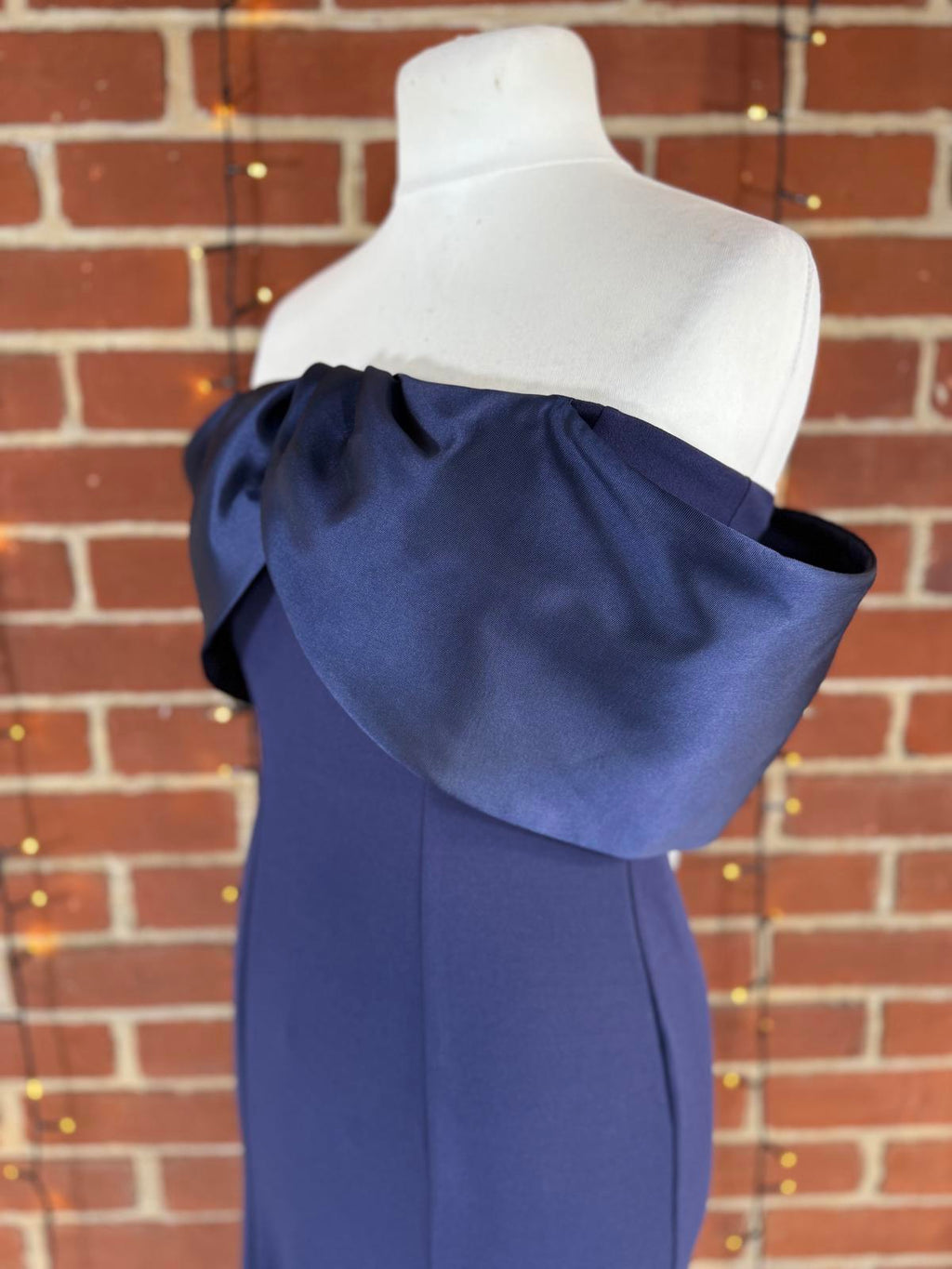 Blue Off-Shoulder Midi Dress BNWT UK 14 (Also available in size 10)   sku232