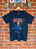 AC/DC Lightning Bolt Graphic Band T-Shirt Small UK 8–10 US S Black