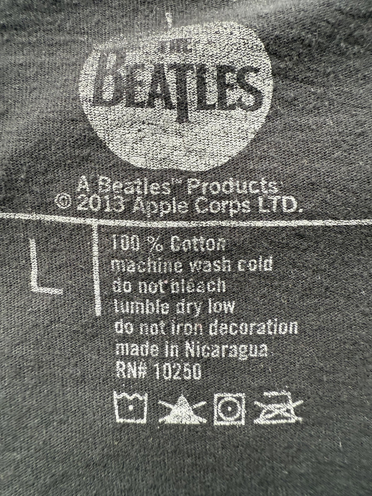 The Beatles Abbey Road Graphic T-Shirt Large UK 12–14 US L Black