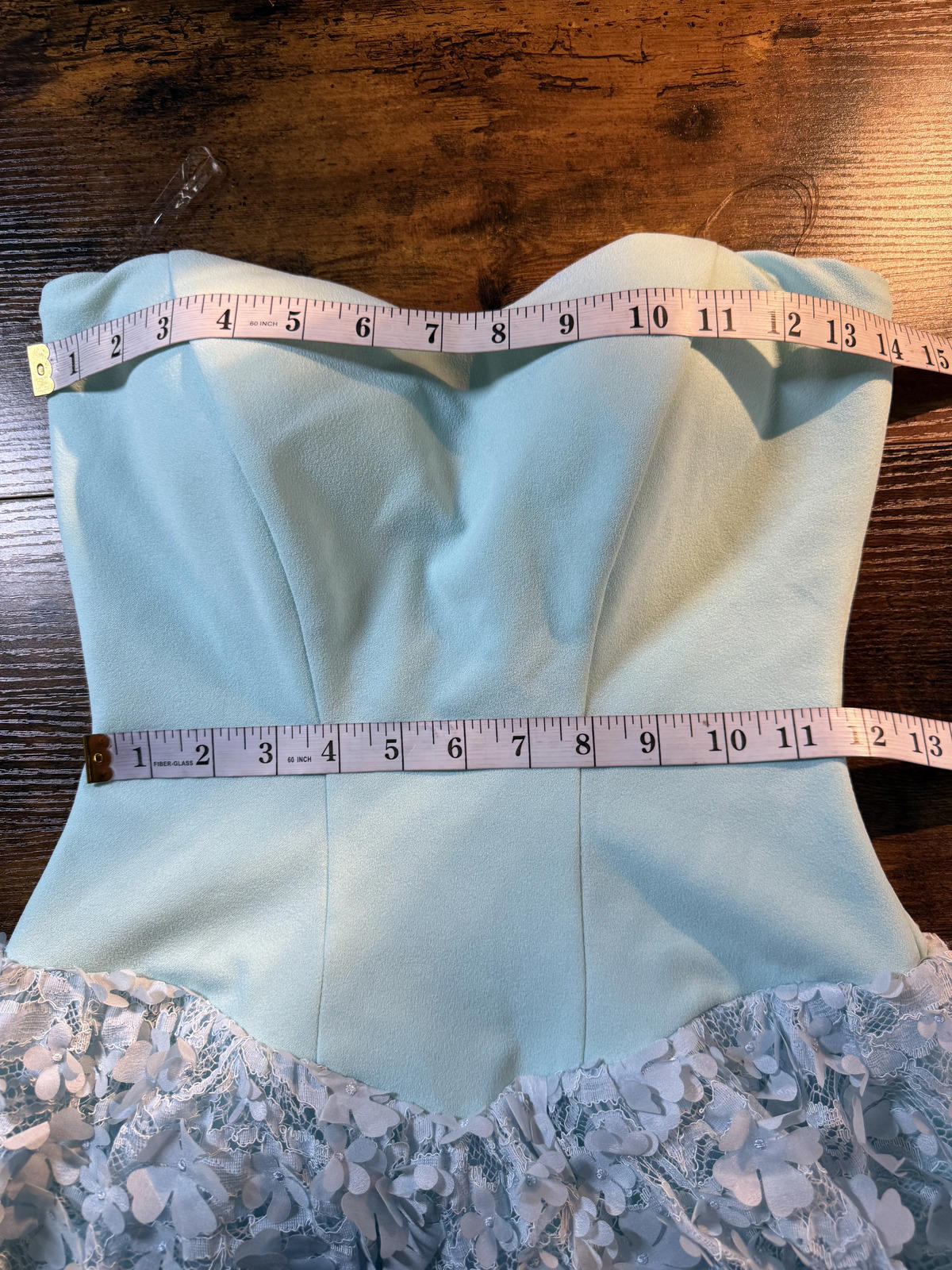 Mint Strapless 3D Floral Lace Summer Prom Party Dress UK 8–10 VGC           .296