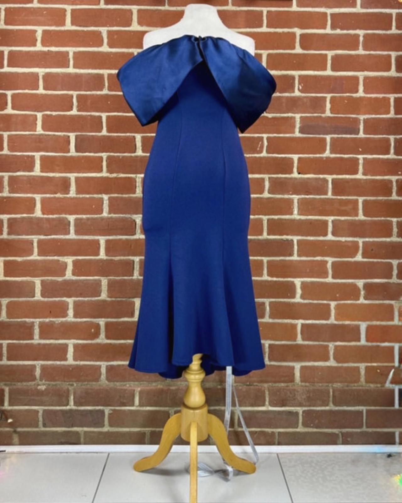 Blue Off-Shoulder Midi Dress BNWT UK 10 (Also UK 14 Available)    sku.262