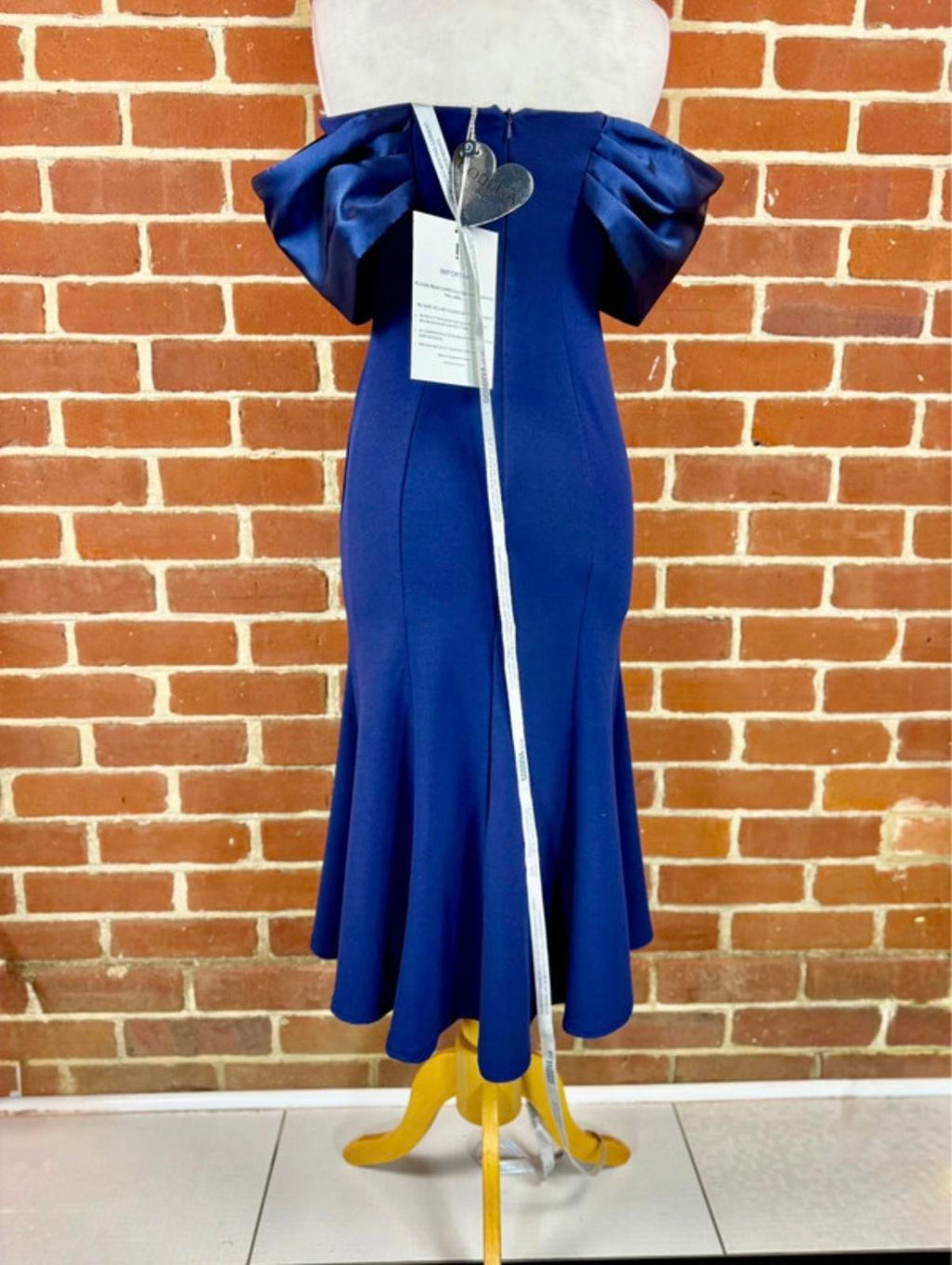 Blue Off-Shoulder Midi Dress BNWT UK 10 (Also UK 14 Available)    sku.262