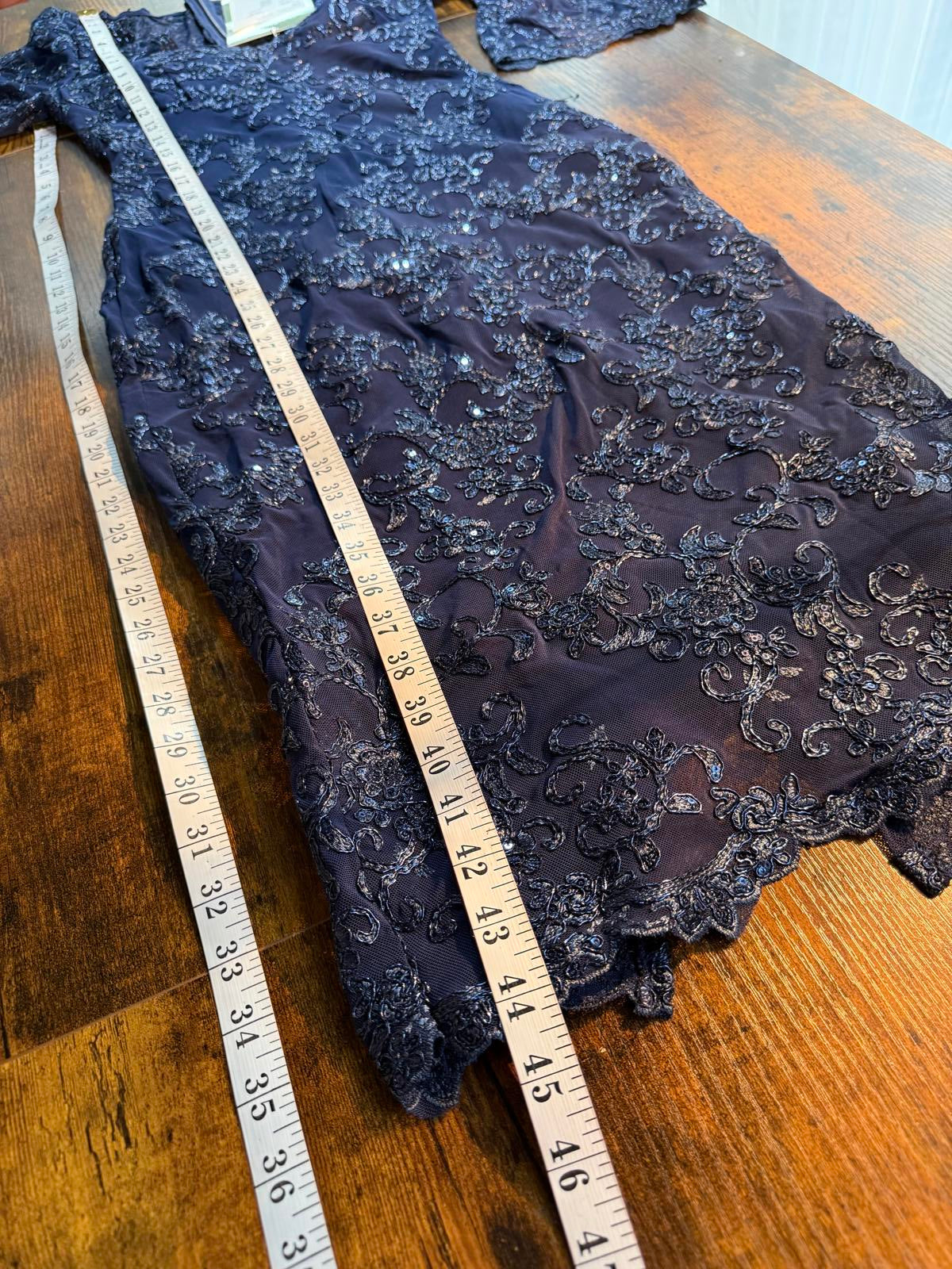 Goddiva London Navy Lace Midi Dress UK 8 US 4 Elegant Occasion  sku330