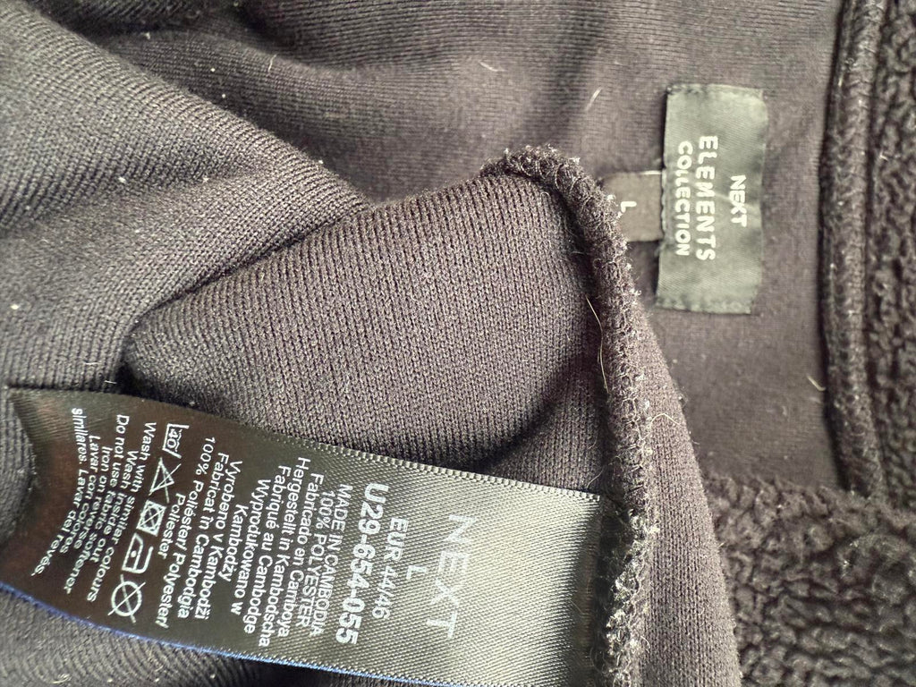 🖤 NEXT Elements Collection Black Sherpa Pullover | Men’s Size L