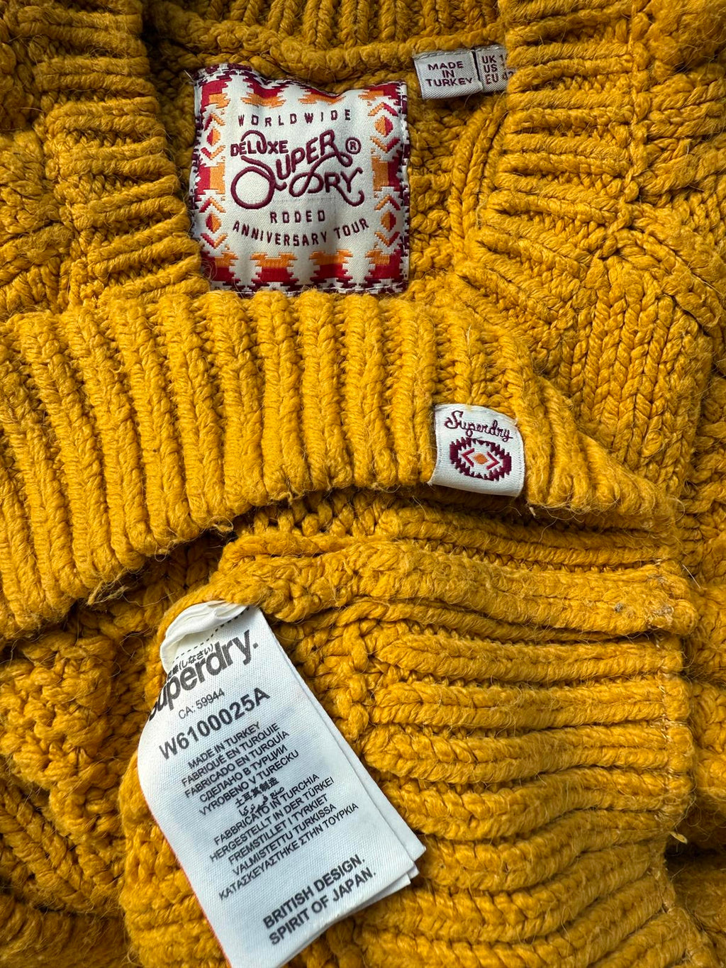 Superdry Rodeo Anniversary Tour Chunky Knit Jumper UK 14  Circa 2010 #61