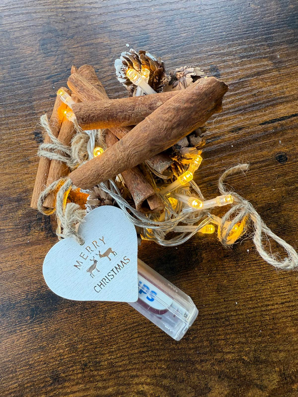 Cugoo Cinnamon Pine Cone Lights - Battery Powered Decorative String Lights