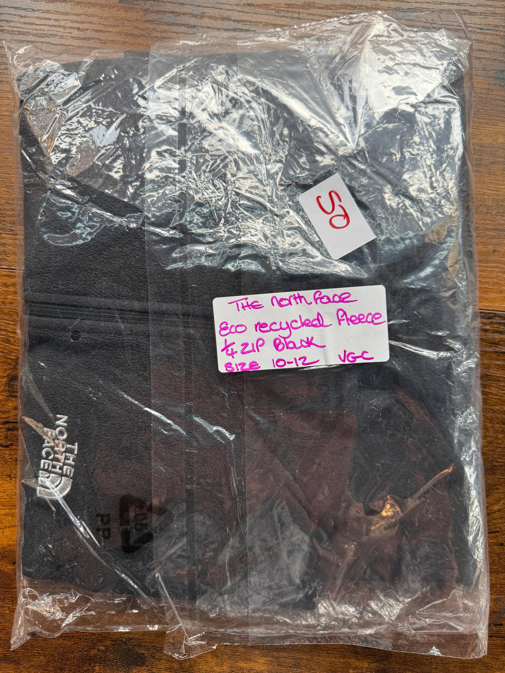 The North Face Black 1/4 Zip Fleece Pullover Recycled Polyester M NUM50