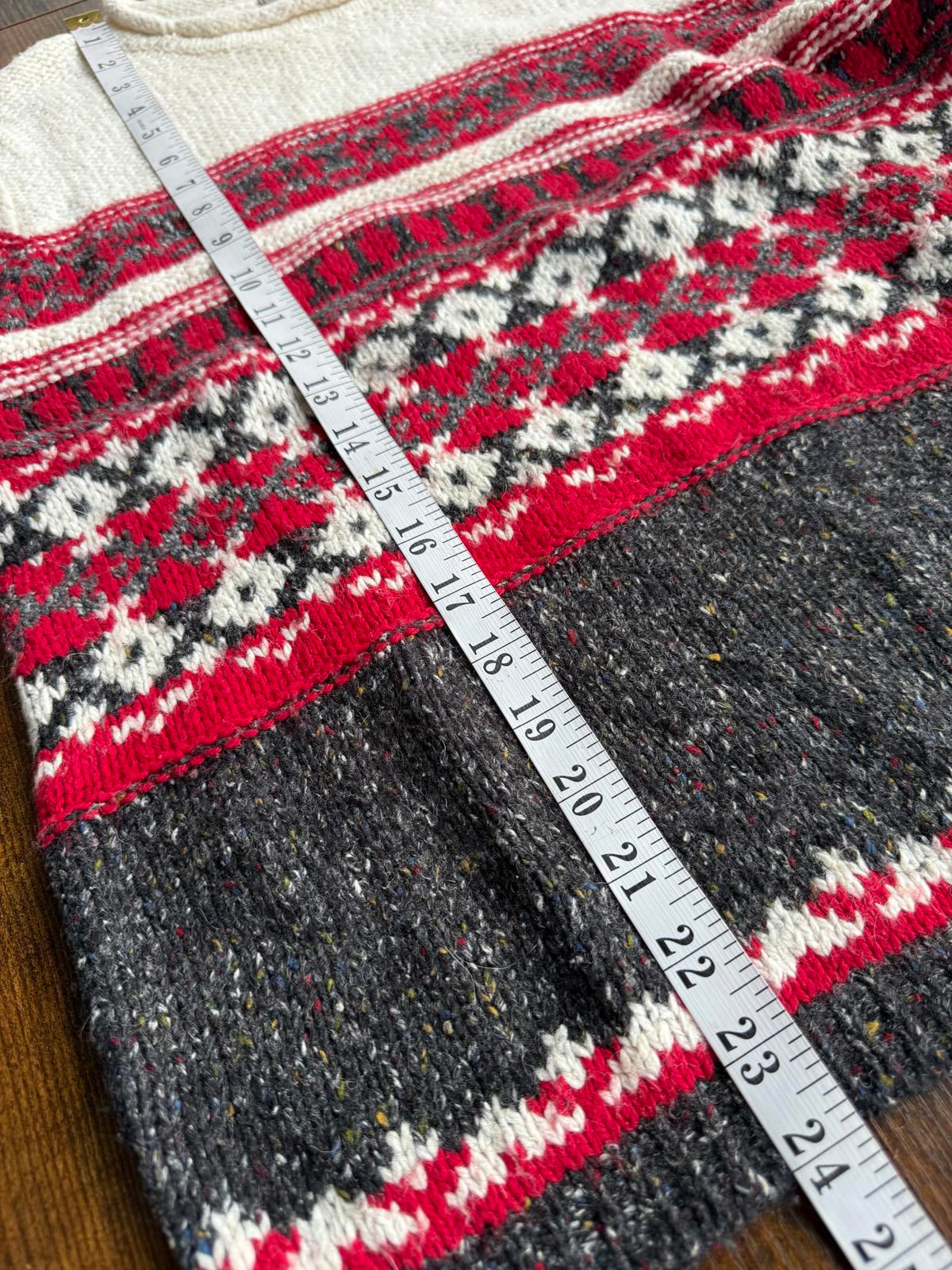 🧶Croft & Barrow Petite Fair Isle Jumper Red/Grey/White (Petite Large) #65