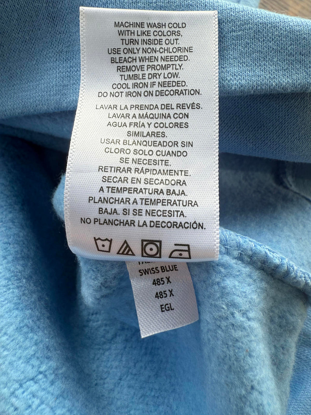 Champion Authentic Athleticwear Hoodie – Swiss Blue – Size L NUM 40