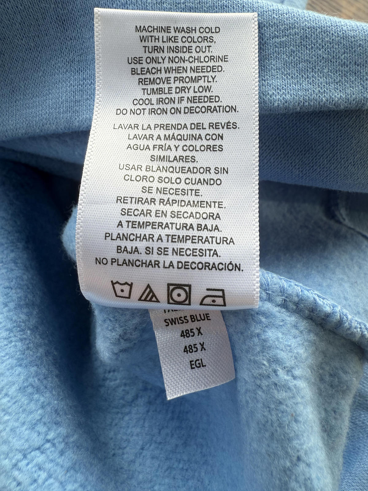 Champion Authentic Athleticwear Hoodie – Swiss Blue – Size L NUM 40