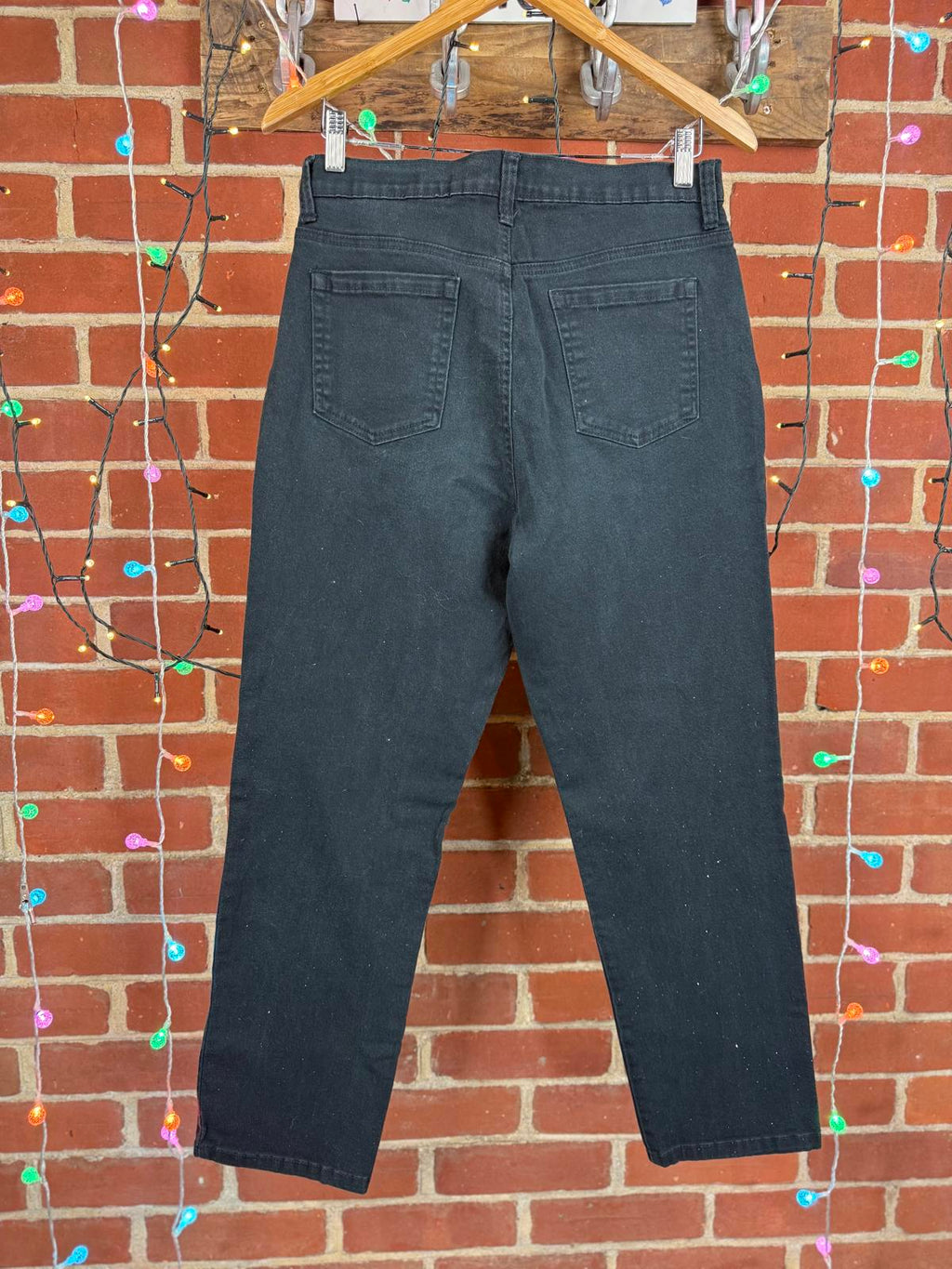 Gloria Vanderbilt Amanda Black Stretch Jeans – US 12 Short / UK 12–14