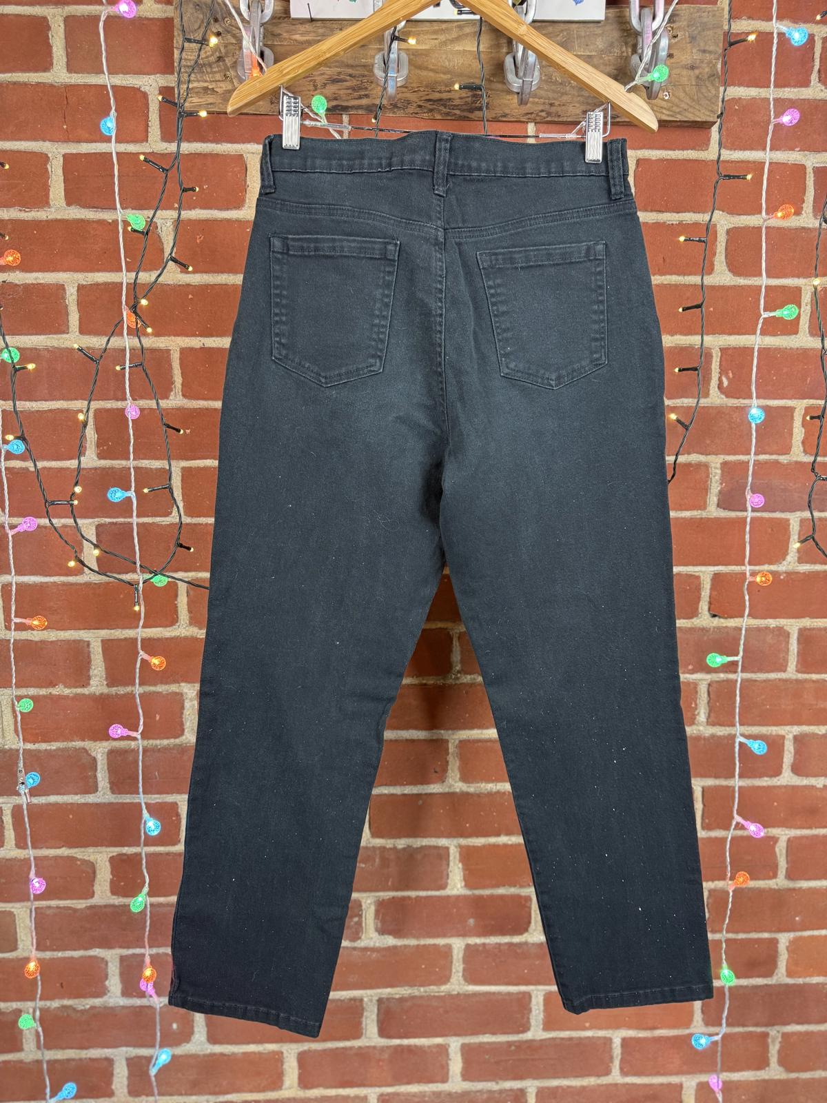 Gloria Vanderbilt Amanda Black Stretch Jeans – US 12 Short / UK 12–14