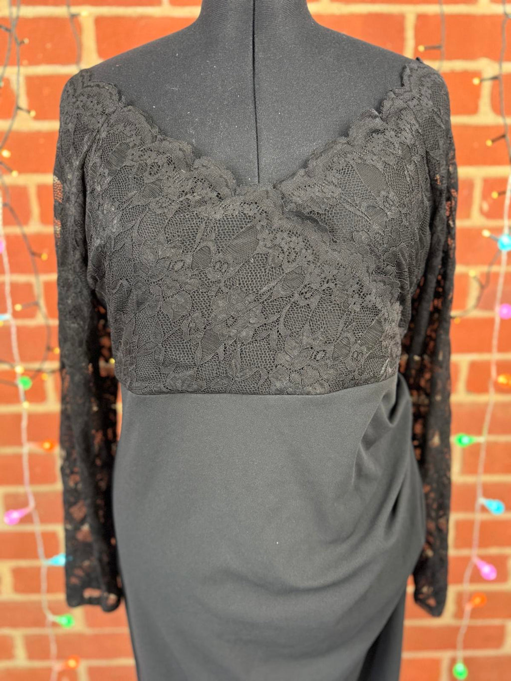 Goddiva Black Lace Maxi Dress UK 20 / US 16 – Long Sleeve BNWT              .280