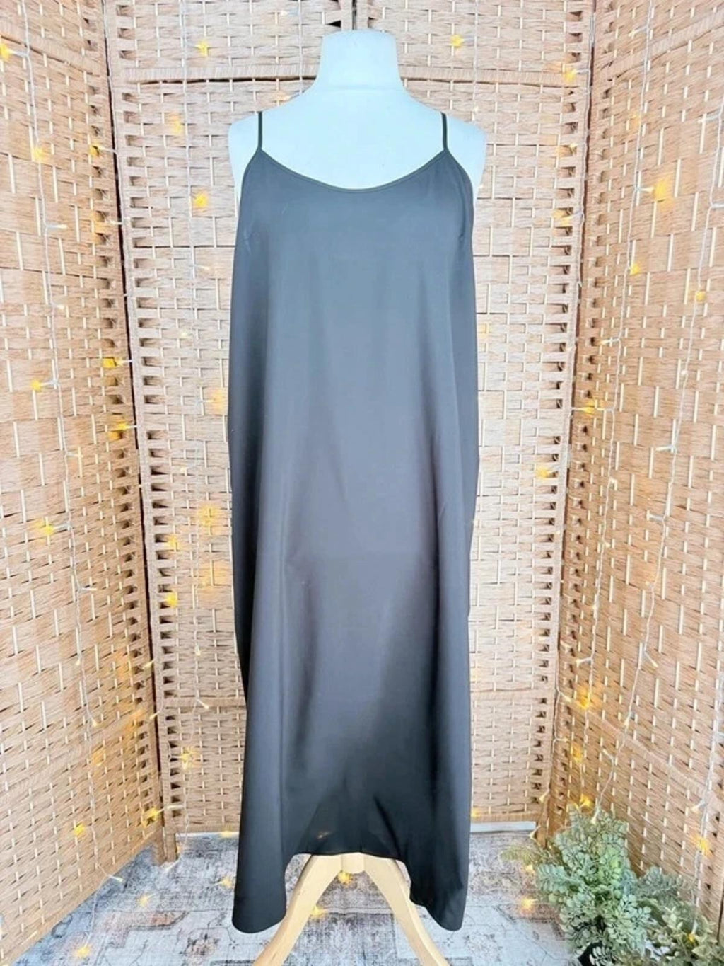 M&S Collection Black Gold Spot 2 Piece Midi Maxi Dress UK 18
