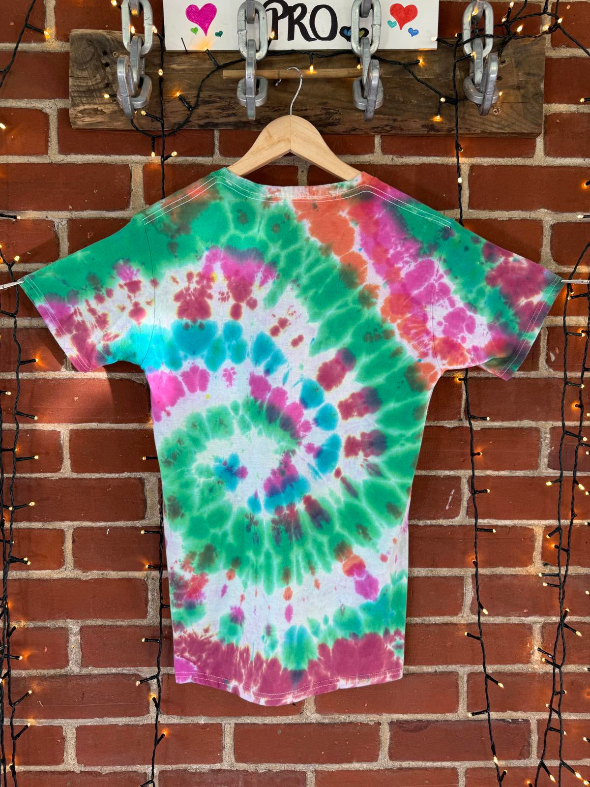 Colourful Tie-Dye V-Neck T-Shirt - Size 8-10