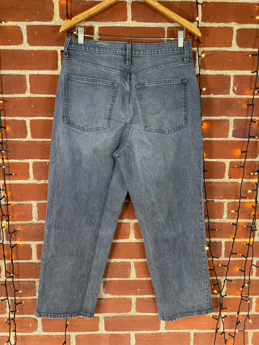 Universal Thread Women's Gray High-Rise Button-Fly Jeans US Size 8 UK 12 - 29R