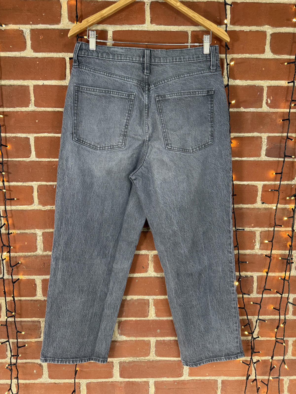 Universal Thread Women's Gray High-Rise Button-Fly Jeans US Size 8 UK 12 - 29R