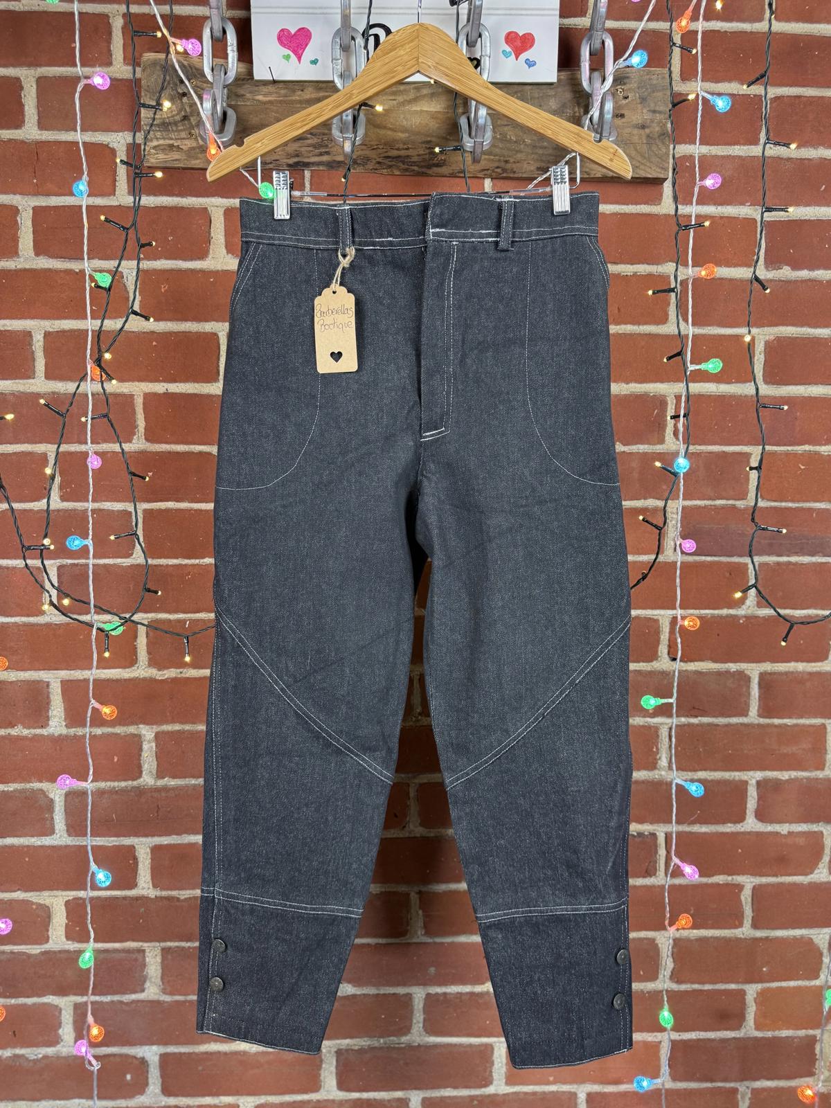 Vintage Pure Denim Workwear Tapered Jeans – UK 10 / US 6 (No Label)