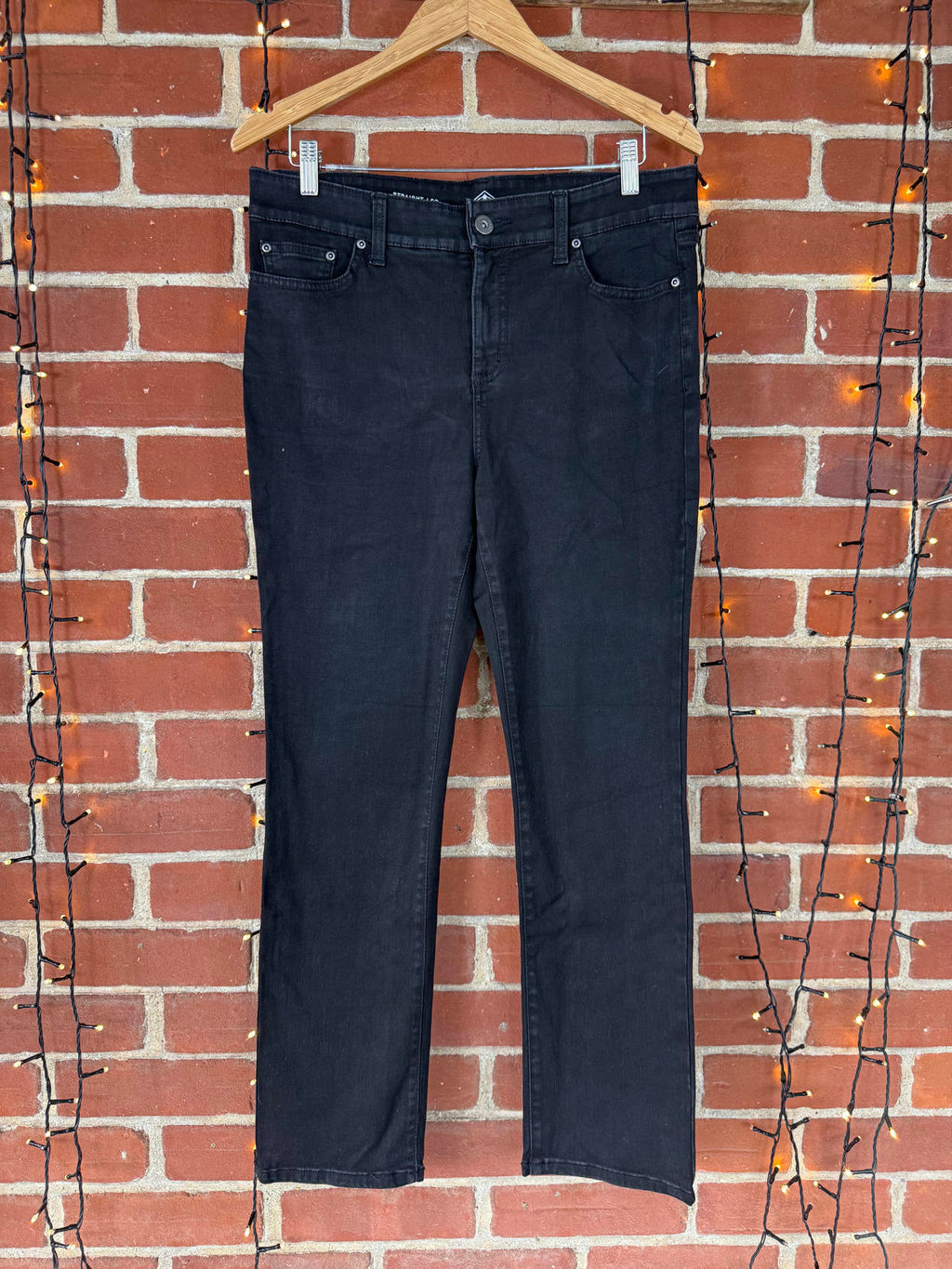 St. John’s Bay Straight Leg Black Jeans – Size 13P (US) / UK 16 Petite