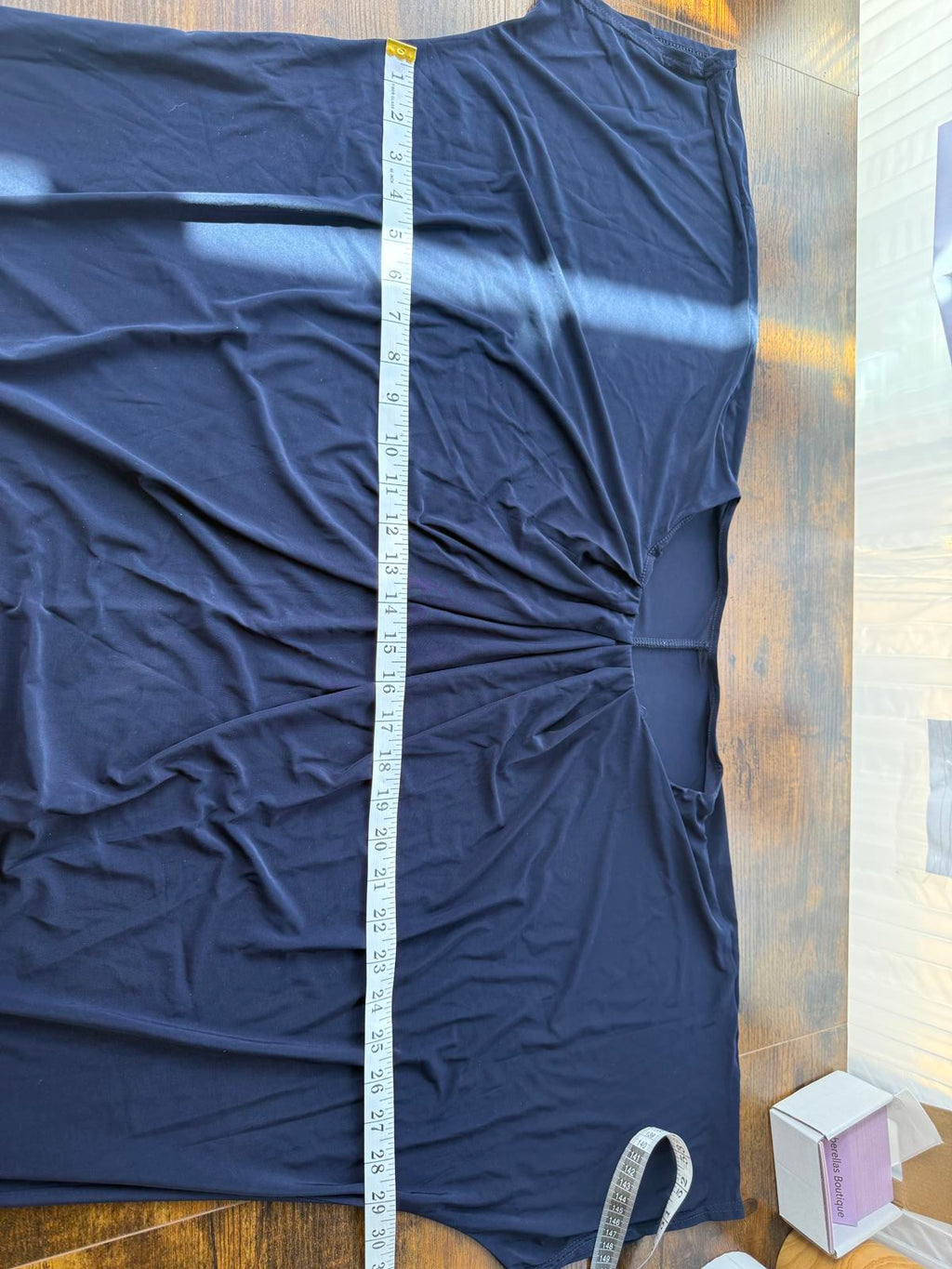 Navy Blue Pleated Loose Fit Dress 14-18