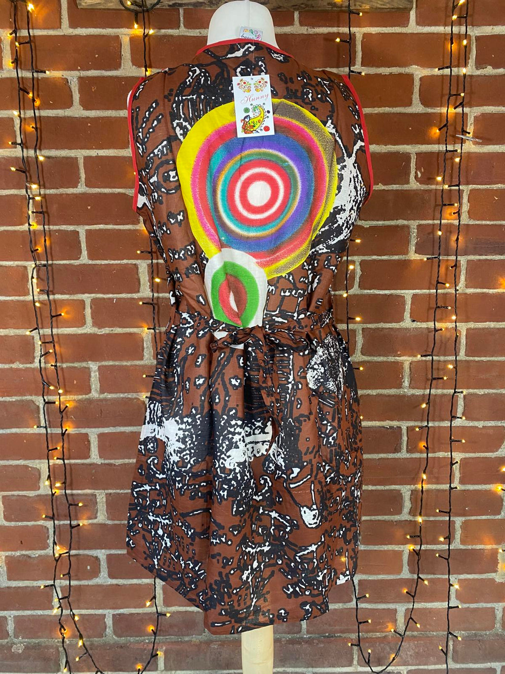 Vintage Artistic Dress with Colourful Circles