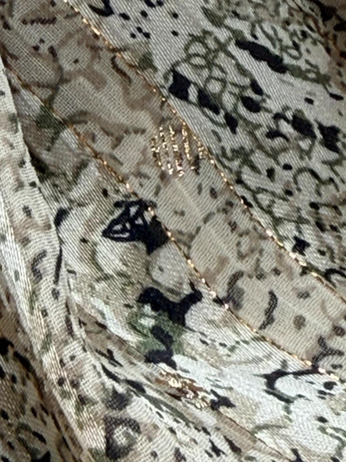 BNWT Goddiva Metallic Snake Print Maxi Dress UK10-12 Gold