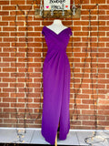 💜 Goddiva London Purple Off-Shoulder Maxi Dress – UK 8-10