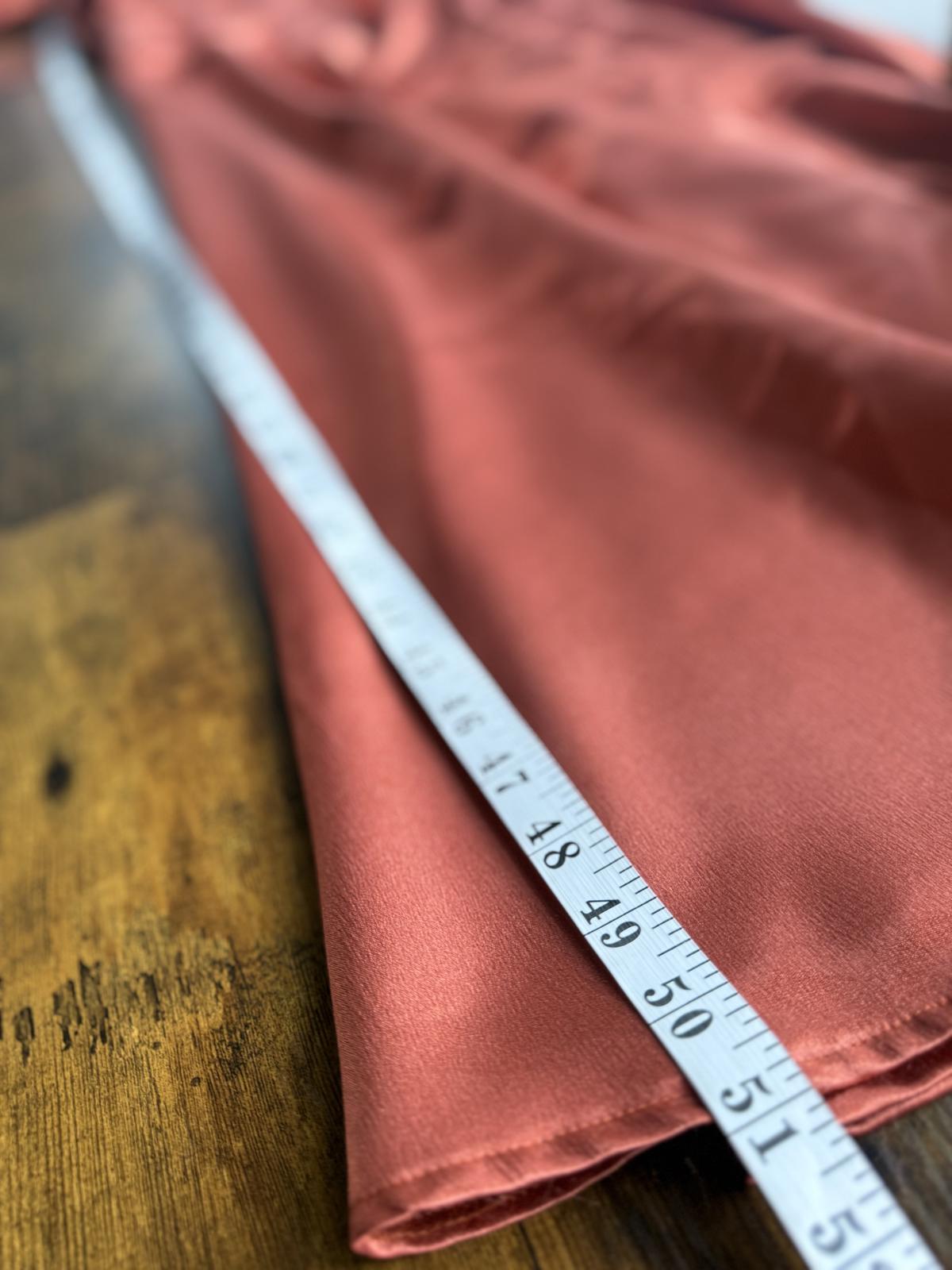 Goddiva DR3955 Burnt Orange Satin Wrap Maxi Dress UK 8 BNWT Occasion #134